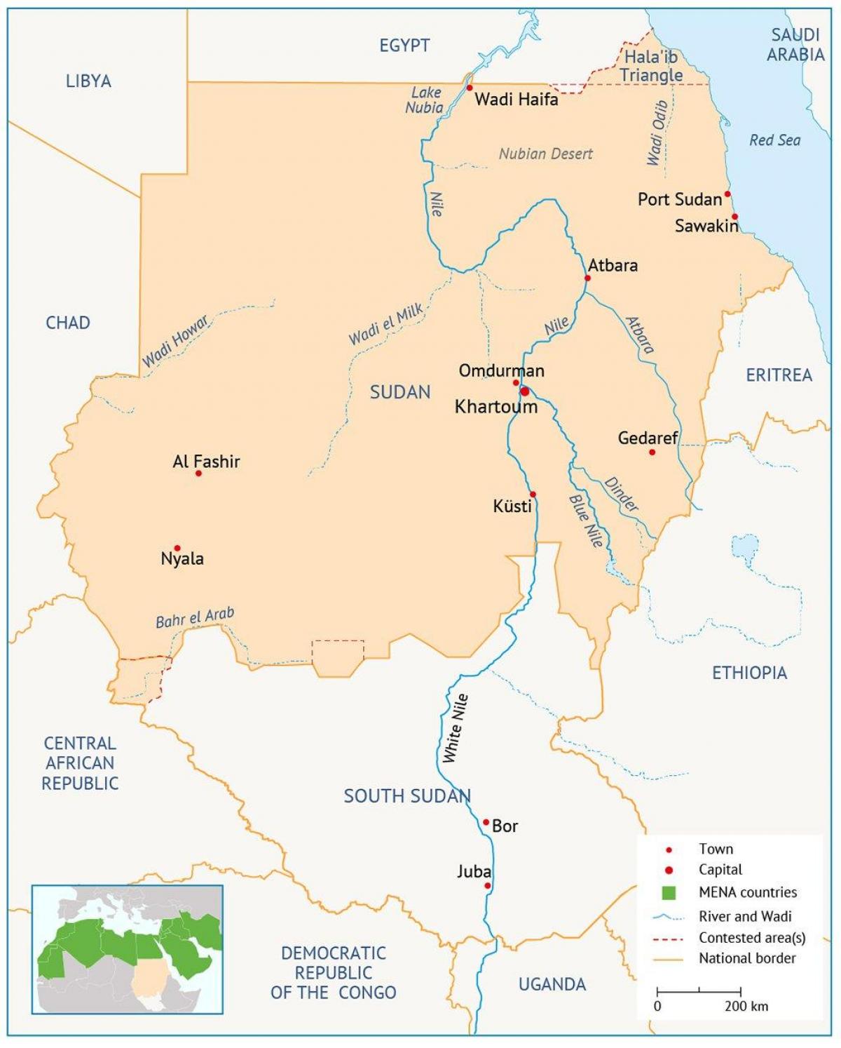 Kart çayın Sudan 