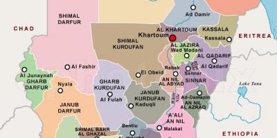 Kart Sudan regionların