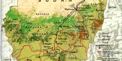 Xəritə coğrafiya Sudan